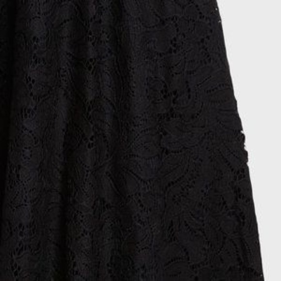 New Banana Republic 18 Black Floral Lace Midi Dress Party Date Wedding Spring - Picture 9 of 13